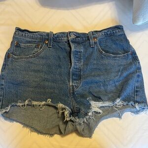 Levi's Blue Denim Cutoff Shorts
